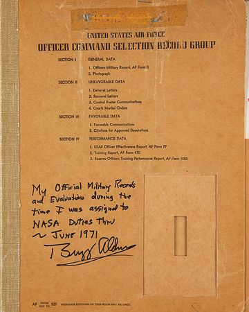 Lot #4307 Buzz Aldrin's Air Force Military Records - Image 1