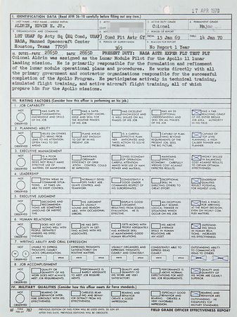 Lot #4307 Buzz Aldrin's Air Force Military Records - Image 4