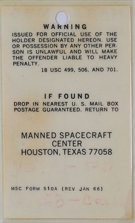 Lot #4134 Gene Kranz's Gemini 8 Badge - Image 2