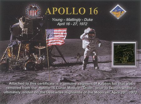 Lot #4325  Apollo 11 Signed Postcard and Artifacts - Image 5