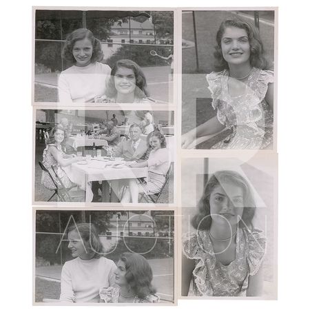 Lot #27 Jacqueline Kennedy Group of (5) Original Candid Photographs: Remarkable candids of the 16-year-old Jacqueline Bouvier - Image 5