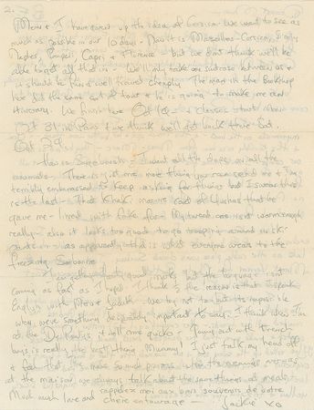 Lot #28 Jacqueline Kennedy Autograph Letter Signed and Annotated Photos: Jackie writes home while studying abroad: 