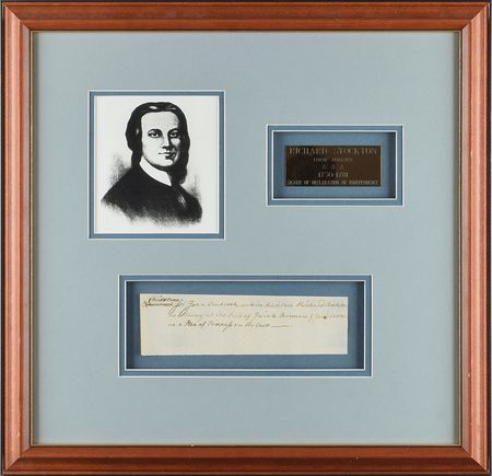 Lot #238 Richard Stockton Signed Document - Image 1