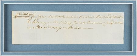 Lot #238 Richard Stockton Signed Document - Image 2