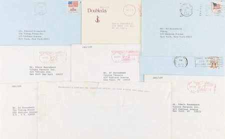Lot #84 Jacqueline Kennedy Archive of (14) Letters: Archive of Jackie Kennedy letters from her years as a Viking and Doubleday editor—