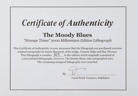Lot #650 Moody Blues Lithograph - Image 2