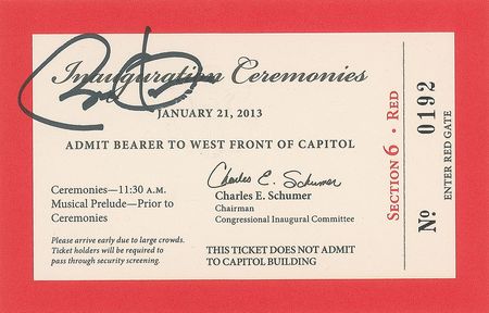 Lot #168 Barack Obama Ticket - Image 1