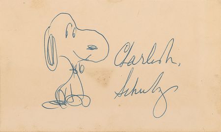 Lot #537 Charles Schulz Sketch - Image 1