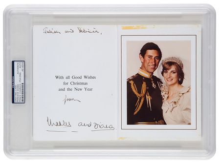 Lot #297 Princess Diana and Prince Charles Card - Image 1