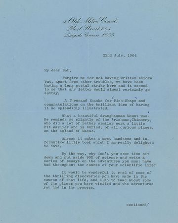 Lot #548 Ian Fleming Typed Letter Signed - Image 1