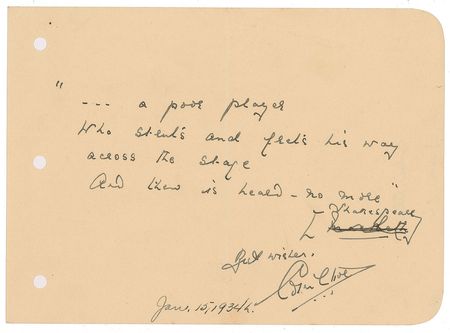 Lot #721 Frankenstein: Clive and Thesiger Signatures - Image 1