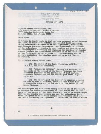 Lot #734 Stanley Kramer - Image 2