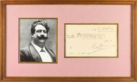 Lot #591 Ruggero Leoncavallo Signed Musical Quote - Image 1