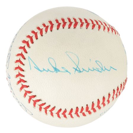 Lot #829 Mantle, Mays, and Snider Baseball - Image 2