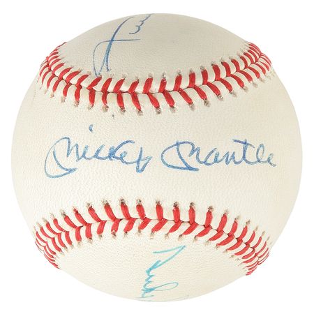 Lot #829 Mantle, Mays, and Snider Baseball - Image 3
