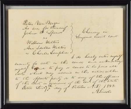 Lot #146 Abraham Lincoln: Lincoln pledges himself as security for his close friend, Joshua F. Speed - Image 1