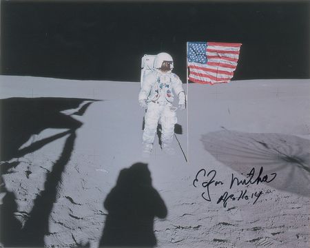 Lot #498 Edgar Mitchell and Charlie Duke Signed Photographs - Image 1