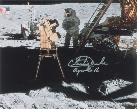 Lot #498 Edgar Mitchell and Charlie Duke Signed Photographs - Image 2