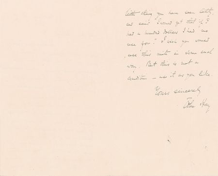 Lot #339 Abraham Lincoln: John Hay Handwritten Letter Signed - Image 2