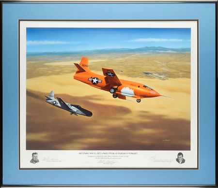 Lot #455 Chuck Yeager and Bob Hoover Lithograph - Image 1