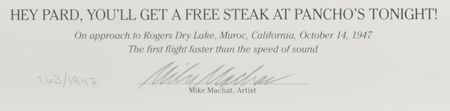 Lot #455 Chuck Yeager and Bob Hoover Lithograph - Image 3