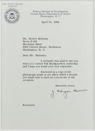 Lot #333 J. Edgar Hoover - Image 2