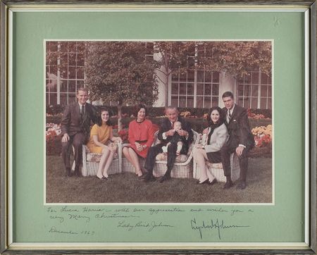 Lot #202 Lyndon and Lady Bird Johnson Signed Photograph - Image 1