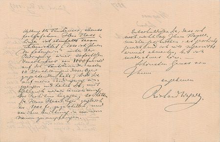 Lot #606 Richard Wagner: On royalties for his operas 'Tannhäuser' and 'Lohengrin' - Image 2
