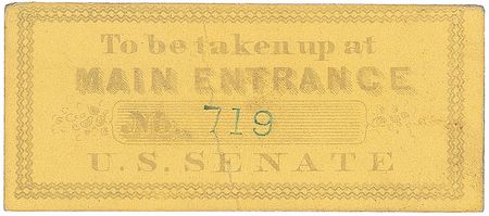 Lot #201 Andrew Johnson Impeachment Tickets - Image 2