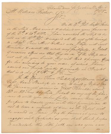 Lot #243 Henry Laurens Handwritten Letter Signed - Image 1