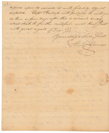 Lot #243 Henry Laurens Handwritten Letter Signed - Image 2
