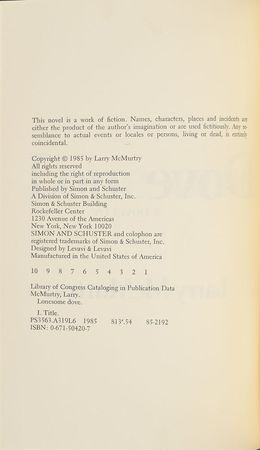 Lot #577 Larry McMurtry Book - Image 2