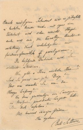 Lot #254 Bertha von Suttner Handwritten Letter Signed - Image 2