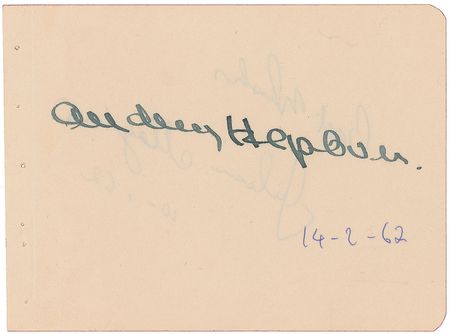 Lot #730 Audrey Hepburn Signature - Image 1