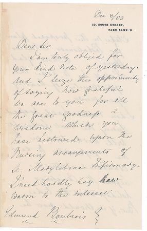Lot #250 Florence Nightingale Handwritten Letter Signed - Image 1