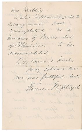 Lot #250 Florence Nightingale Handwritten Letter Signed - Image 3