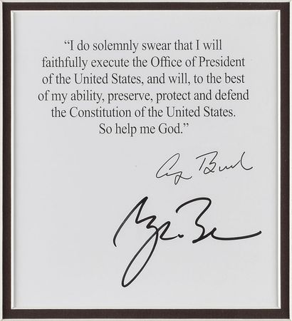Lot #166 George and George W. Bush Souvenir Typescript - Image 2