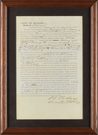 Lot #305 Isaac C. Parker: Scarce legal document from the 'Hanging Judge' - Image 1
