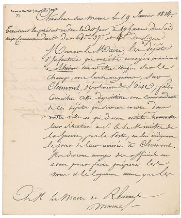 Lot #398 François Étienne de Kellermann Signed Letter - Image 1