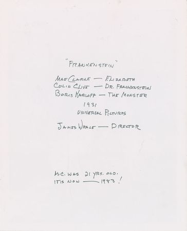 Lot #720 Frankenstein: Mae Clarke Signed Photograph - Image 2