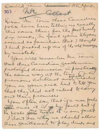 Lot #260 William Randolph Hearst Handwritten Letter Signed - Image 1
