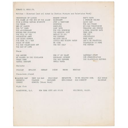 Lot #695 Ed Wood: Rare early photo of the Glen or 'Glenda' director - Image 2