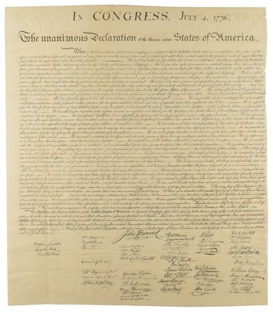 Lot #235 Declaration of Independence Force Print: Coveted 1848 Force engraving of the Declaration of Independence - Image 1