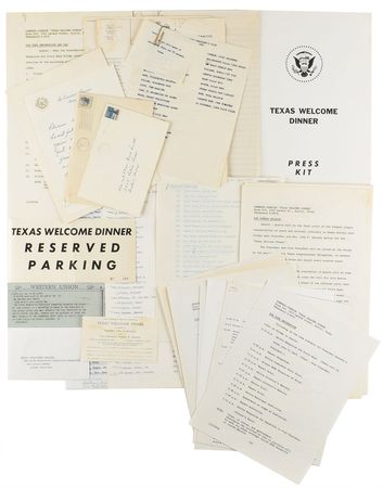 Lot #71 John F. Kennedy Texas Welcome Dinner