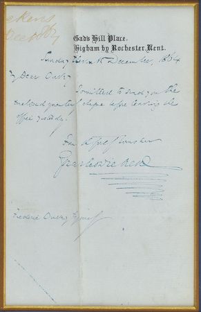 Lot #547 Charles Dickens Handwritten Letter Signed - Image 2