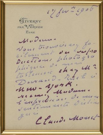 Lot #519 Claude Monet: Monet guides a collector to his famous dealer: 