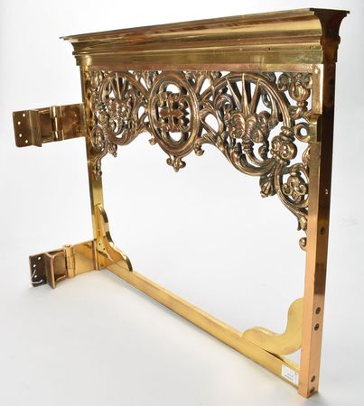 Lot #39 John and Jacqueline Kennedy's Wedding Altar Railing Gate: Bronze altar gate from the Bouvier-Kennedy wedding at St. Mary's Church - Image 3