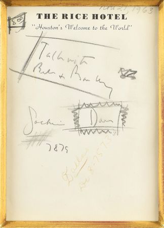 Lot #2 John F. Kennedy Handwritten Notes and Doodles from November 21, 1963: Jottings from Houston on the night before his assassination - Image 2