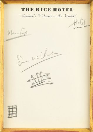 Lot #2 John F. Kennedy Handwritten Notes and Doodles from November 21, 1963: Jottings from Houston on the night before his assassination - Image 3