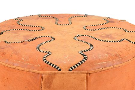 Lot #4 John F. Kennedy's Brown Leather Ottoman Hassock: From the Kennedy family's White House living quarters - Image 2
